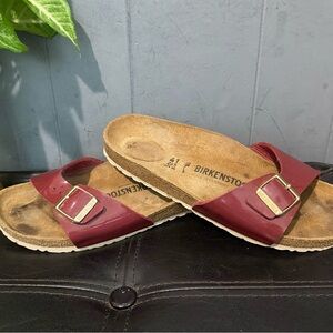 Pre-owned Birkenstock Madrid in Maroon Slide Sandal Sz 41/10 Women’s